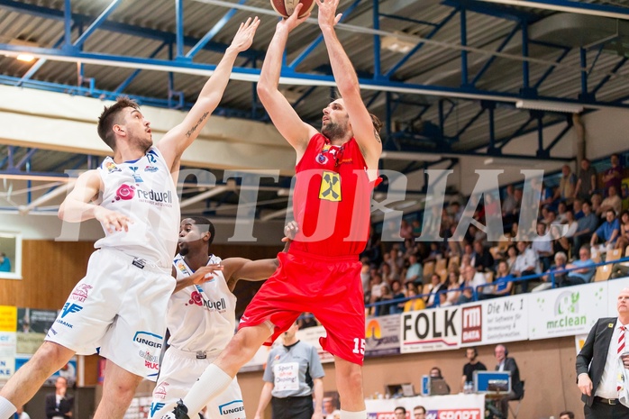 Basketball, ABL 2016/17, Playoff HF Spiel 5, Oberwart Gunners, WBC Wels, Ales Chan (15)