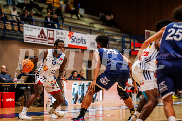 Basketball, win2day Basketball Superliga 2024/25, Grunddurchgang Runde 19, Oberwart Gunners, BBC Nord Dragonz, Quincy Diggs (13)