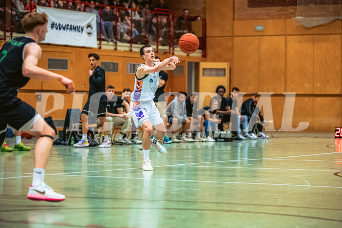 Basketball, Basketball Zweite Liga 2022/23, Grunddurchgang 19.Runde, Vienna United, UDW Alligators, Oleksandr Ponosov (7)