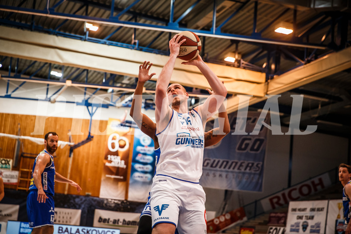 Basketball, bet-at-home Basketball Superliga 2020/21, Halbfinale Spiel 2, Oberwart Gunners, Gmunden Swans, Renato Poljak (16)