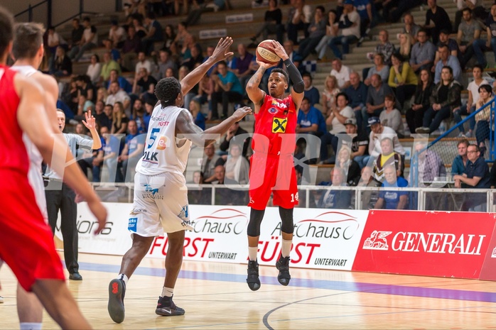 Basketball, ABL 2016/17, Playoff HF Spiel 1, Oberwart Gunners, WBC Wels, De Juan Wright (14)