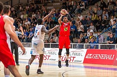 Basketball, ABL 2016/17, Playoff HF Spiel 1, Oberwart Gunners, WBC Wels, De Juan Wright (14)