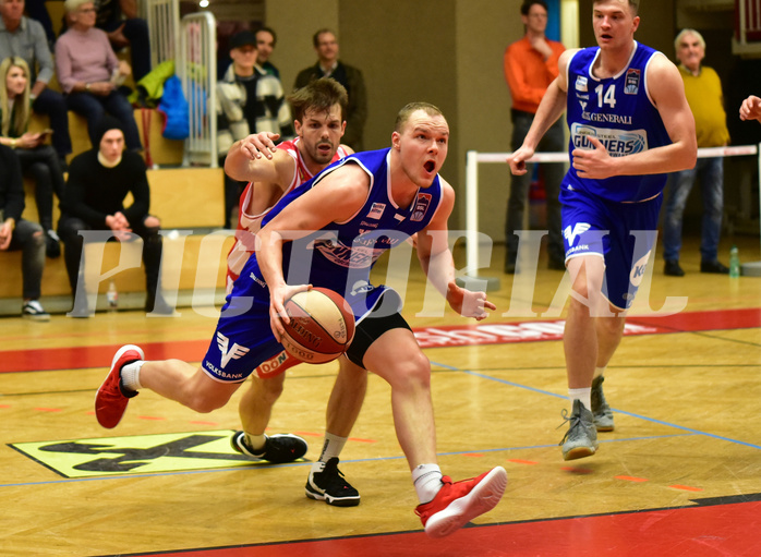 Basketball Superliga 2019/20, Grunddurchgang 12.Runde Flyers Wels vs. Oberwart Gunners, Thomas Csebits (4), Sebastian Käferle (7), Maximilian Schuecker (14) 


