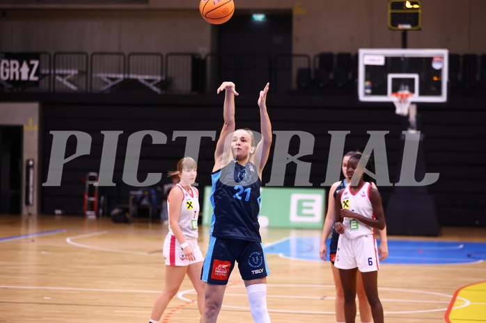 29.09.2024, Graz, Raiffeisen Sportpark, Basketball Damen Superliga 2024/25, Grunddurchgang, 1.Runde, UBSC-DBBC Graz - Vienna Timberwolves,  