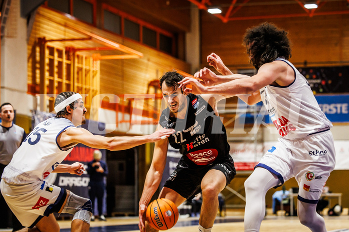 Basketball, win2day Basketball Superliga 2024/25, Grunddurchgang Runde 15, BBC Nord Dragonz, Kapfenberg Bulls, Nemanja Krstic (22)