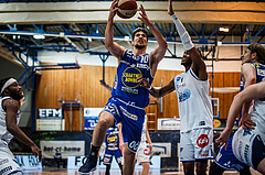 Basketball, bet-at-home Basketball Superliga 2020/21, Grunddurchgang 14. Runde, Oberwart Gunners, Gmunden Swans, Toni Blazan (10)