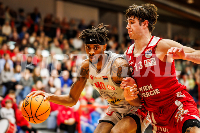 Basketball, win2day Basketball Superliga 2023/24, Grunddurchgang 14.Runde, Traiskirchen Lions, BC Vienna, Jaquan Lawrence (40)