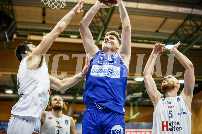 Basketball, bet-at-home Basketball Superliga 2020/21, Grunddurchgang 10.Runde, Kapfenberg Bulls, Oberwart Gunners, Dominik Simmel (8)