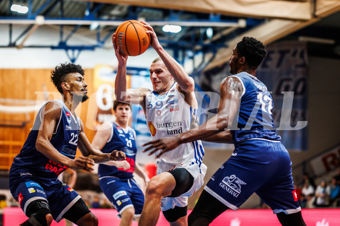 Basketball, win2day Basketball Superliga 2024/25, Grunddurchgang Runde 19, Oberwart Gunners, BBC Nord Dragonz, Edi Patekar (9)