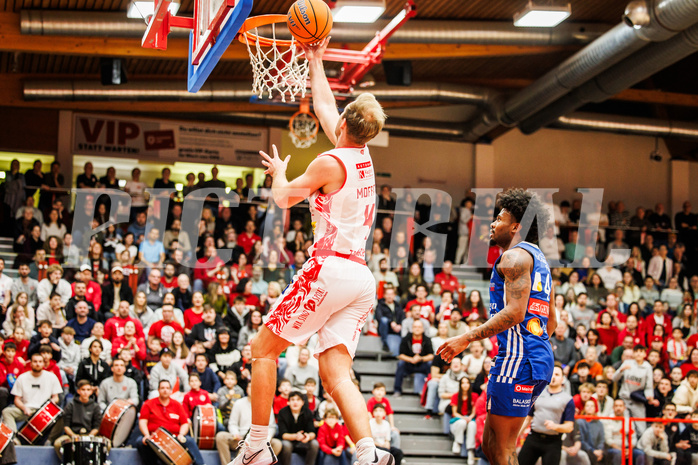 Basketball, Basketball Austria Cup 2024/25, Viertelfinale, Traiskirchen Lions, Oberwart Gunners, Ryan Moffat (4)