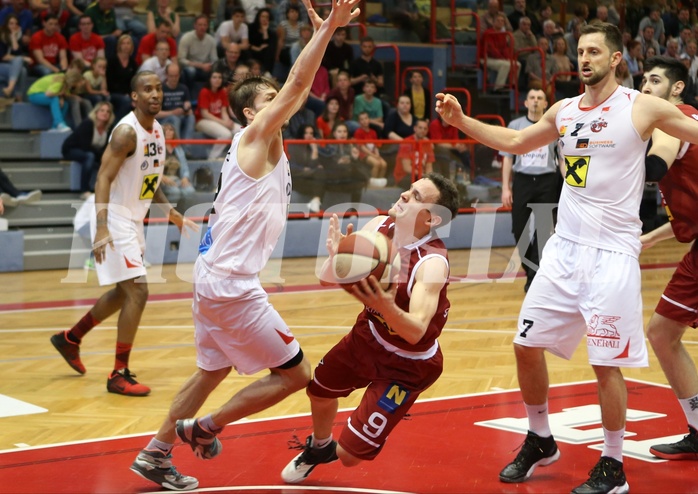 Basketball ABL 2015/16 Grunddurchgang 35.Runde Traiskirchen Lions vs. WBC Wels