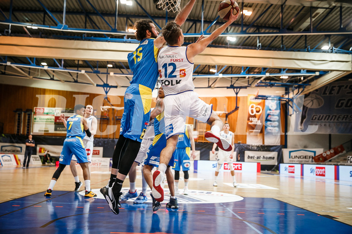 Basketball, bet-at-home Basketball Superliga 2020/21, Platzierungsrunde, 8. Runde, Oberwart Gunners, SKN St. Pölten, Jonathan Knessl (12)