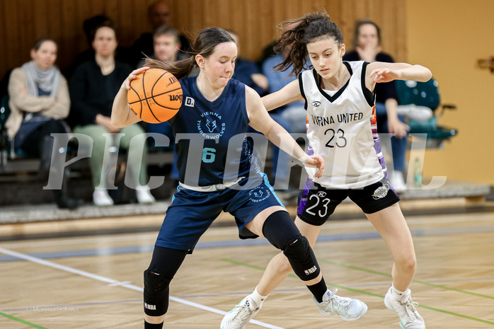 23.02.2025 Österreichischer Basketballverband 2024/25, SLWU14 Vienna United vs. Vienna Timberwolves