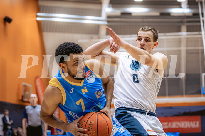 Basketball, Win2Day Superliga 2022/23, Grunddurchgang 22.Runde, Vienna Timberwolves, SKN St. Pölten Basketball, Steven Kaltenbrunner (7), Elias Wlasak (8)
