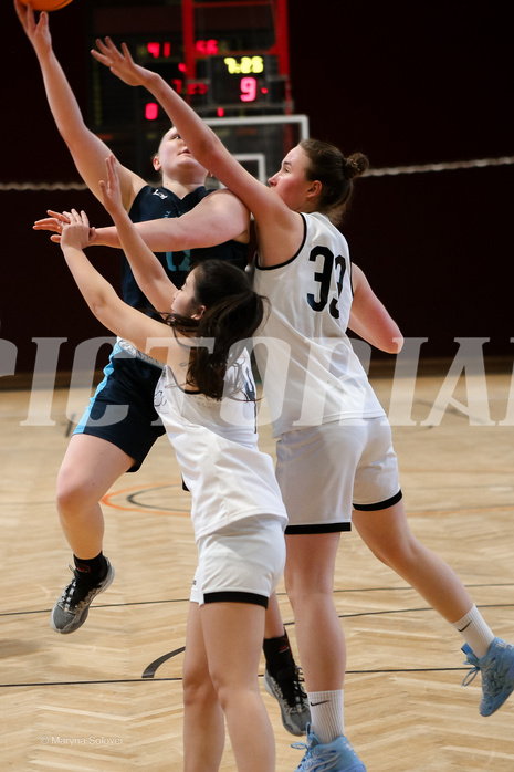 15.02.2025 Österreichischer Basketballverband 2024/25, SLWU19, Basket Flames UNION vs. Vienna Timberwolves