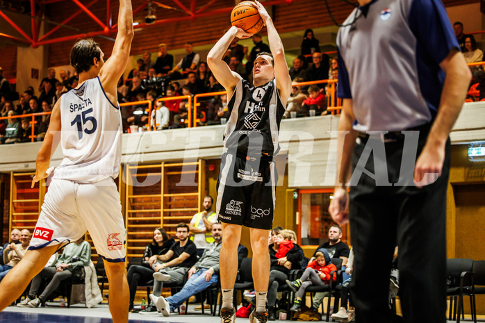 Basketball, win2day Basketball Superliga 2023/224, Grunddurchgang Runde 8, BBC Nord Dragonz, Kapfenberg Bulls, Noah Baumann (4)