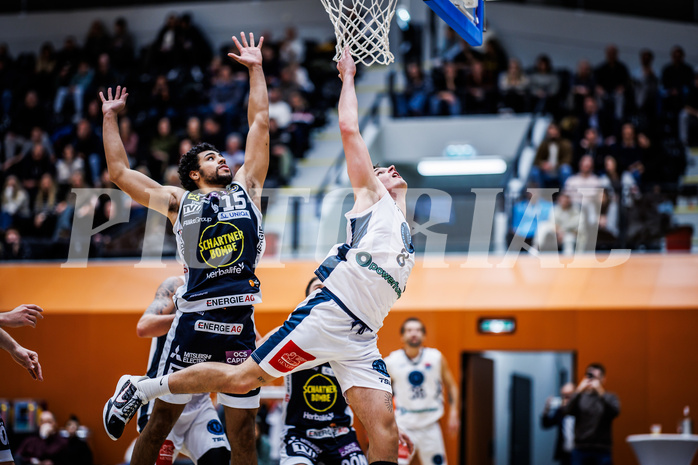 Basketball, Win2Day Superliga 2023/24, Grunddurchgang 9.Runde, Vienna Timberwolves, Gmunden Swans, Elias Wlasak (8)