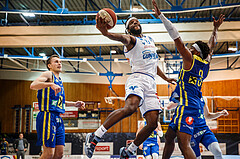 Basketball, bet-at-home Basketball Superliga 2020/21, Grunddurchgang, 12. Runde, Oberwart Gunners, UBSC Graz, Quincy Diggs (13)