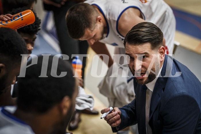 Basketball, ABL 2018/19, Playoff HF Spiel 2, Oberwart Gunners, Gmunden Swans, Horst Leitner (Coach)