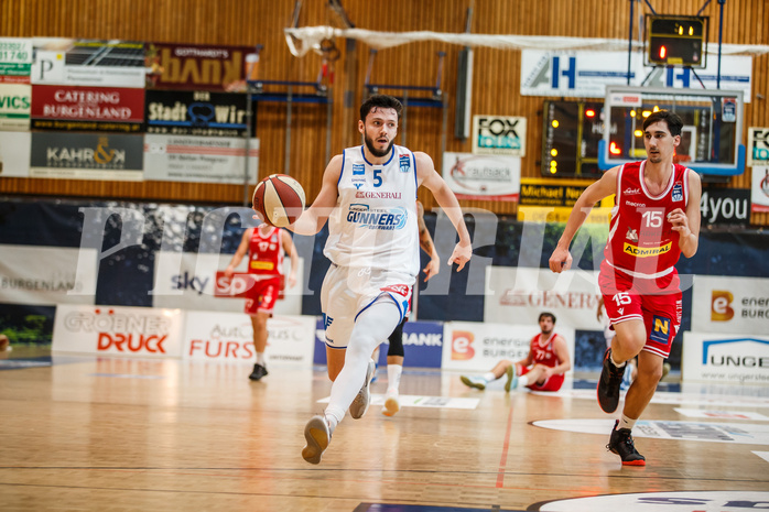 Basketball, bet-at-home Basketball Superliga 2020/21, Grunddurchgang, 18. Runde, Oberwart Gunners, Traiskirchen Lions, Ignas Fiodorovas (5)