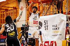 Basketball, win2day Basketball Superliga 2024/25, Playoffs Halbfinale 4. Spiel
, BBC Nord Dragonz, Gmunden Swans, Jalen Green (22)