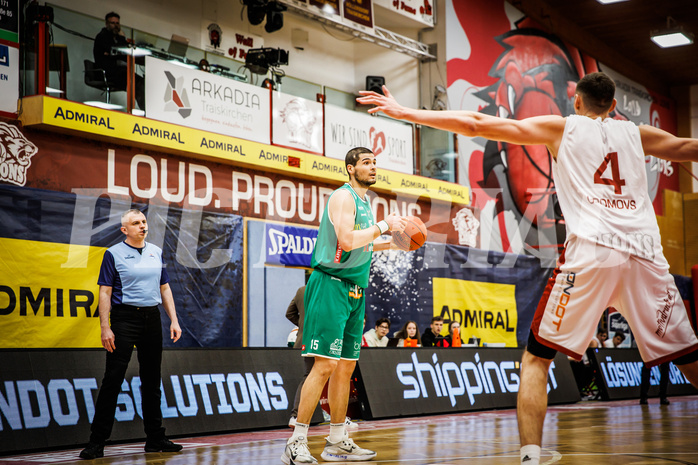 Basketball, win2day Basketball Superliga 2022/23, 1. Qualifikationsrunde, Traiskirchen Lions, Kapfenberg Bulls, Brad Greene (15)