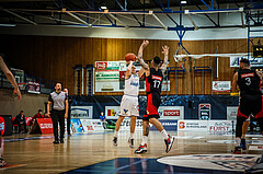 Basketball, bet-at-home Basketball Superliga 2021/22, Grunddurchgang Runde 4, Oberwart Gunners, BC GGMT Vienna, Sebastian Käferle (7)