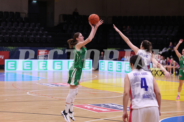 18.02.2023, Graz, Raiffeisen Sportpark, Basketball Damen Superliga 2022/23, Grunddurchgang 13.Runde, UBSC-DBBC Graz vs. KOS Celovec Damen,  