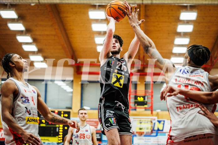 Basketball, Basketball Austria CUP 2023/24, Finale, Traiskirchen Lions, Flyers Wels, Elvir Jakupovic (21)