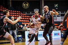 Basketball, bet-at-home Basketball Superliga 2020/21, Grunddurchgang 17.Runde, BC Vienna, Flyers Wels, Jason Detrick (19)