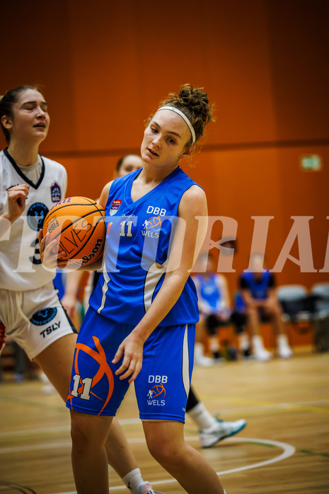 Basketball, Win2Day Basketball Damen Superliga 2023/24, Grunddurchgang 2.Runde, Vienna Timberwolves, DBB LZ OÖ, Valentina Mayrhofer (11)