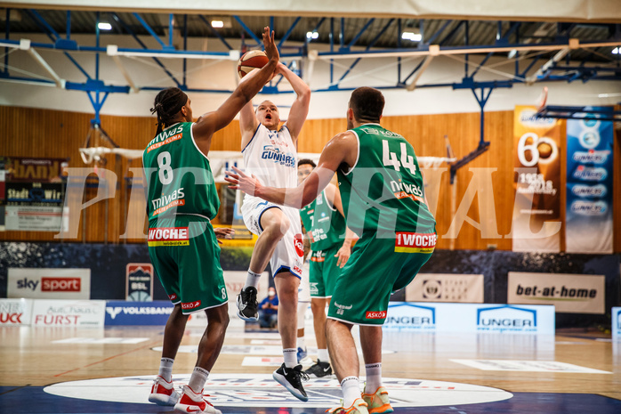 Basketball, bet-at-home Basketball Superliga 2020/21, Platzierungsrunde, 4. Runde, Oberwart Gunners, Kapfenberg Bulls, Sebastian Käferle (7)