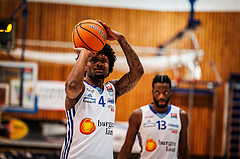 Basketball, win2day Basketball Superliga 2024/25, Grunddurchgang Runde 19, Oberwart Gunners, BBC Nord Dragonz, Caleb Fields (4)