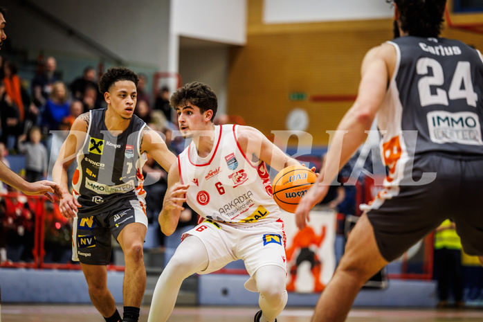 Basketball, win2day Basketball Superliga 2024/25, Grunddurchgang 12.Runde, Traiskirchen Lions, Klosterneuburg Dukes, Aleksej Kostic (6)