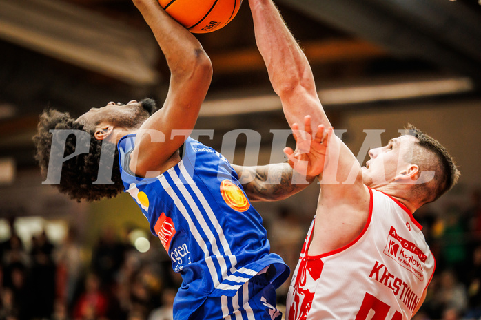 Basketball, Basketball Austria Cup 2024/25, Viertelfinale, Traiskirchen Lions, Oberwart Gunners, Caleb Fields (4)
