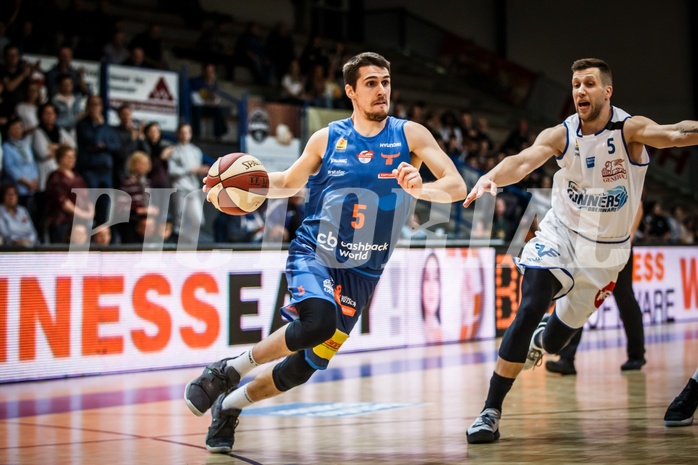 Basketball, ABL 2018/19, Grunddurchgang 25.Runde, Oberwart Gunners, Kapfenberg Bulls, Bogic Vujosevic (5) Basketball, ABL 2018/19, Grunddurchgang 25.Runde, Oberwart Gunners, Kapfenberg Bulls, Bogic Vujosevic (5)