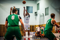 Basketball, Basketball Zweite Liga 2024/25, Grunddurchgang 16.Runde, UDW Alligators, KOS Celovec, Nebosja Dukic (13)
