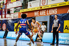 Basketball, win2day Basketball Superliga 2024/25, Grunddurchgang 6.Runde, Traiskirchen Lions, Oberwart Gunners, Nils Kühteubl (12)