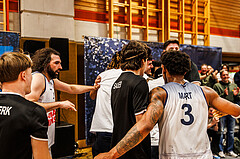 Basketball, win2day Basketball Superliga 2024/25, Playoffs Halbfinale 4. Spiel
, BBC Nord Dragonz, Gmunden Swans, Jubel Finaleinzug