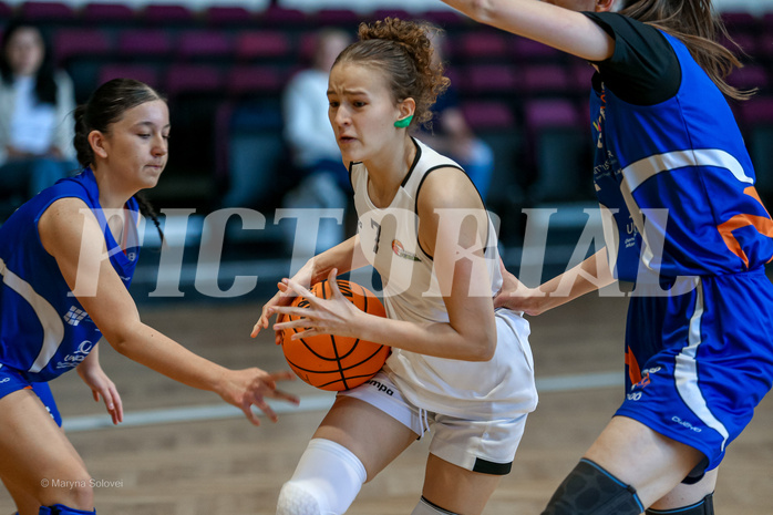 27.04.2025 Österreichischer Basketballverband 2024/25, SLWU16 VF Basket Flames UNION vs. DBB  Basketgirls Wels