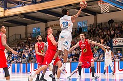 Basketball, ABL 2016/17, Playoff HF Spiel 2, Oberwart Gunners, WBC Wels, Andell Cumberbatch (13)