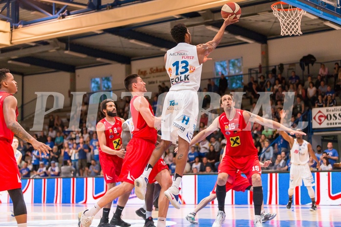 Basketball, ABL 2016/17, Playoff HF Spiel 2, Oberwart Gunners, WBC Wels, Andell Cumberbatch (13)