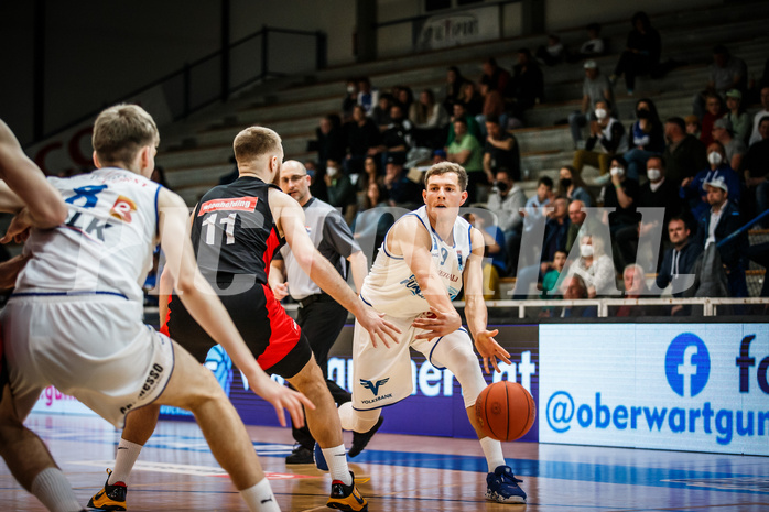 Basketball, bet-at-home Basketball Superliga 2021/22, Platzierungsrunde Spiel 10, Oberwart Gunners, BC GGMT Vienna, Edi Patekar (9)