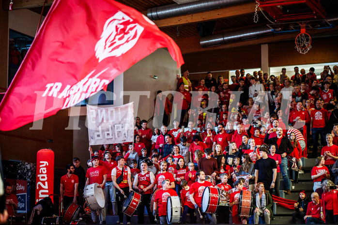 Basketball, Basketball Austria CUP 2023/24, Finale, Traiskirchen Lions, Flyers Wels, feature, fans