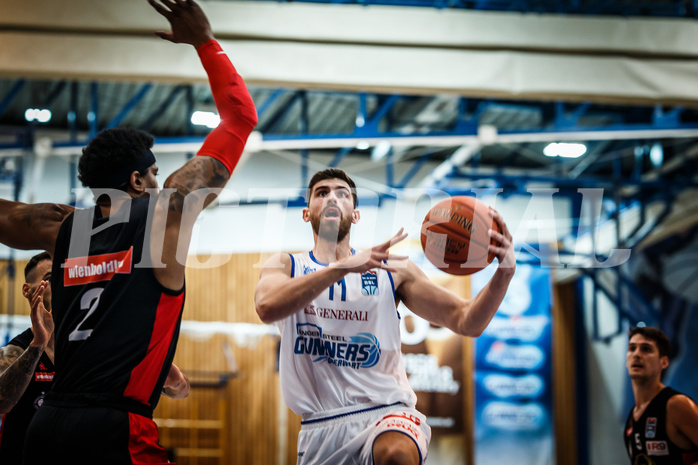 Basketball, bet-at-home Basketball Superliga 2021/22, Grunddurchgang Runde 4, Oberwart Gunners, BC GGMT Vienna, Ioannis Chatzinikolas (11)