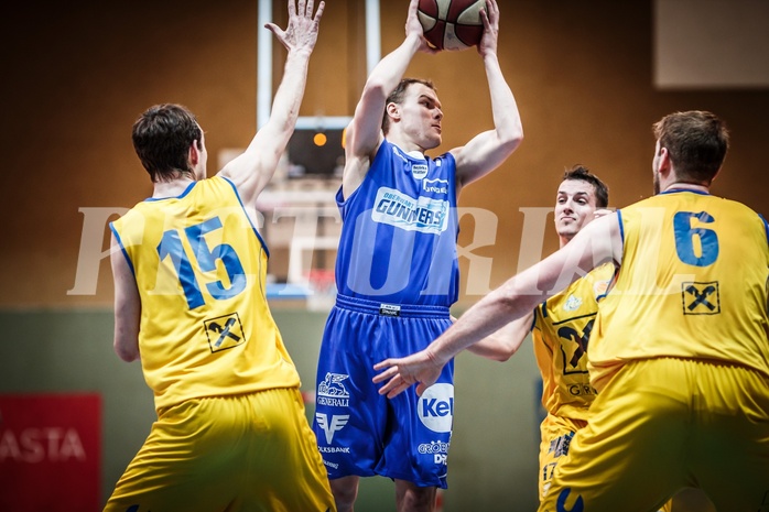 Basketball, ABL 2017/18, Grunddurchgang 29.Runde, UBSC Graz, Oberwart Gunners, Sebastian Käferle (7)