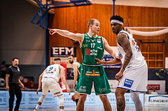 Basketball, bet-at-home Basketball Superliga 2021/22, Playoffs, Viertelfinale Spiel 1, Oberwart Gunners, Kapfenberg Bulls, David Vötsch (17)