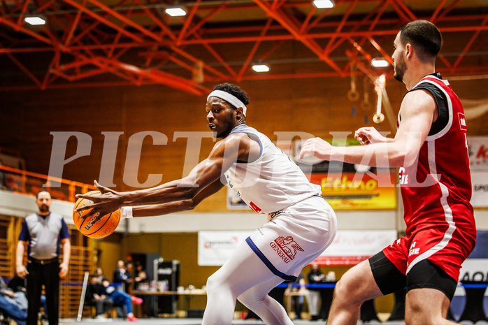 Basketball, win2day Basketball Superliga 2024/25, Grunddurchgang Runde 21, BBC Nord Dragonz, BC Vienna, Peter Turay (12)