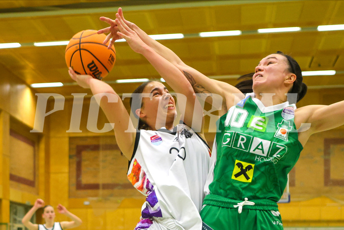 Basketball Damen Superliga 2023/24, Grunddurchgang 13.Runde Vienna United vs. UBI Graz