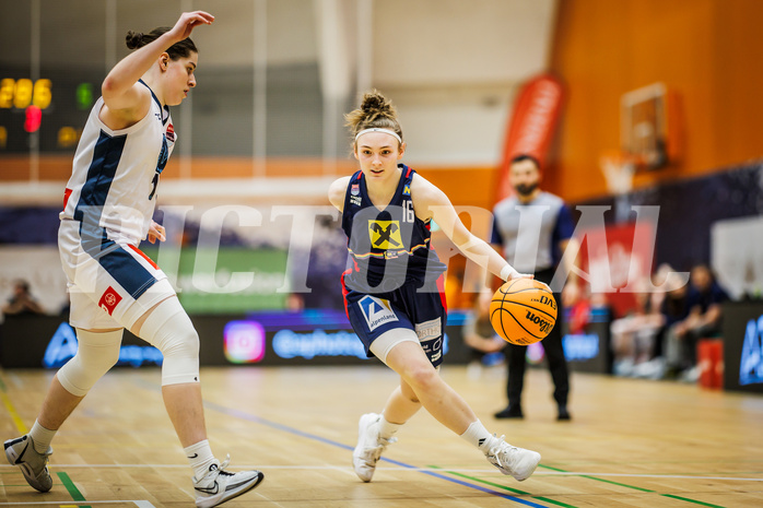 Basketball, Win2Day Basketball Damen Superliga 2023/24, Grunddurchgang 14.Runde, Vienna Timberwolves, SKN St. Pölten, Valentina Mayrhofer (16)